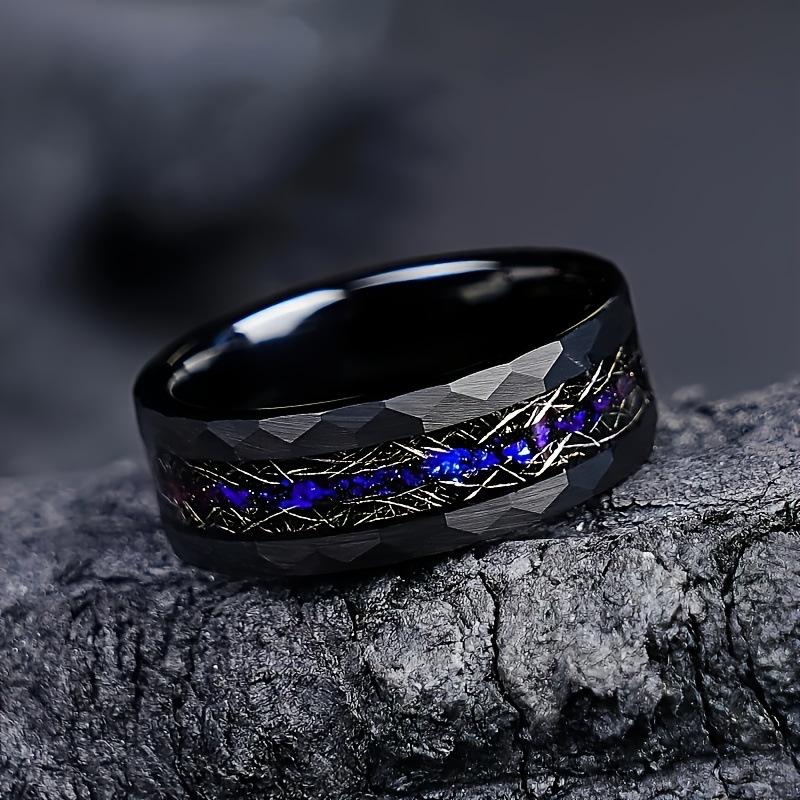 Bestselling Colorful Rhombus Edge Stainless Steel Ring Set - Unique and Fashionable Jewelry