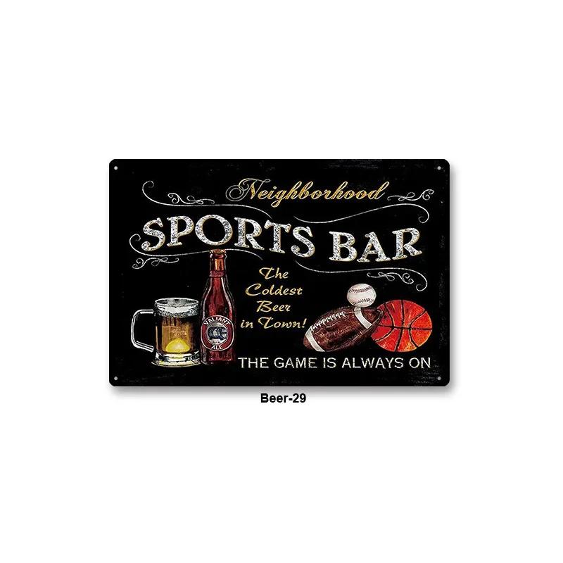Metal Sign Bar Pub BBQ Shop Wall Painting Tin Sign Decor Beer Wine Alcohol Poster Vintage Tinplate Plaque Shabby Art Decoration
