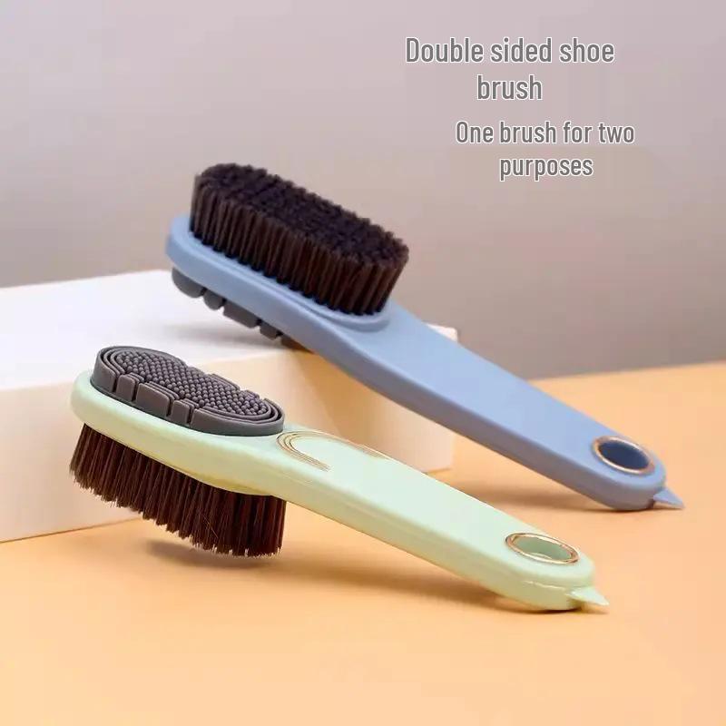 

Безворсовая портативная двусторонняя щетка для обуви и одежды с мягкой щетиной для многофункциональной чистки Other