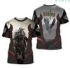 The New Viking Viking European and American Hot-selling 3D Digital Printing Short-sleeved Casual Men's and Women's T-shirts Are Sent by the Factory.