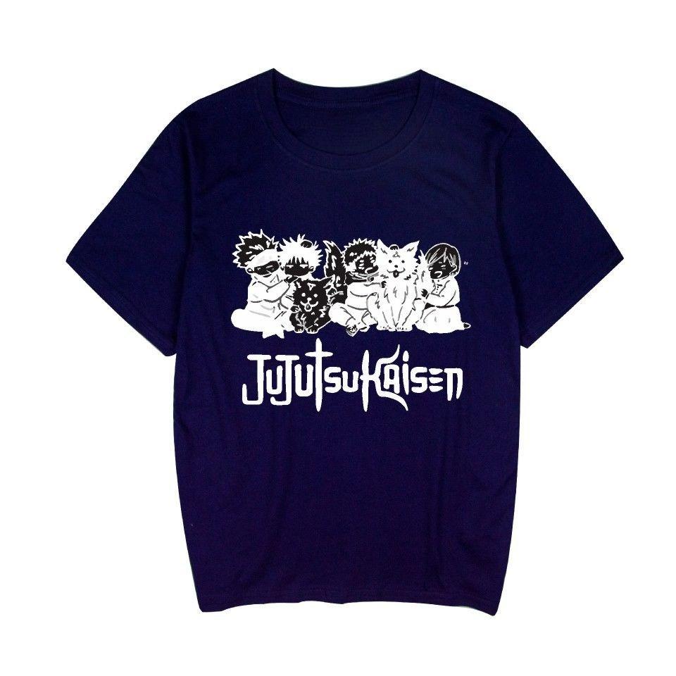 2025 Summer New Jujutsu Kaisen Spell Back To Fight Around Loose Men's and Women's Pullover Short-sleeved T-shirt Summer