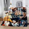 Fashion Billie Eilish Singer Star Flannel Blanket Soft Warm Throw Blanket for Bedroom Living Room Bed Travel Camping Picnic Gift