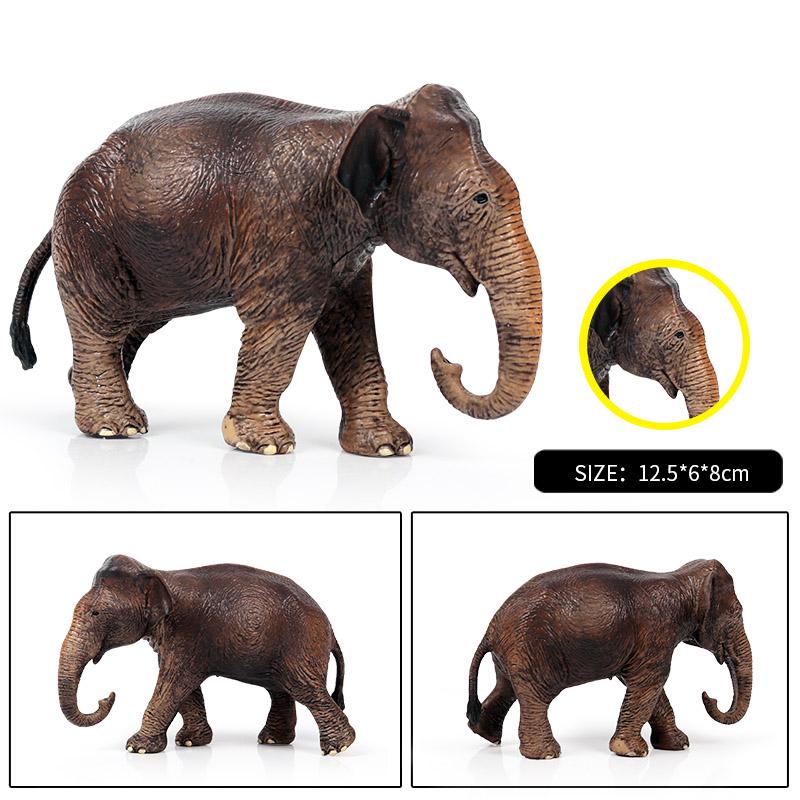 Oenux African Wild Animals Elephant Model Simulation Big Mammoth Action Figures Figurine PVC Educational Toy For Kids Gift