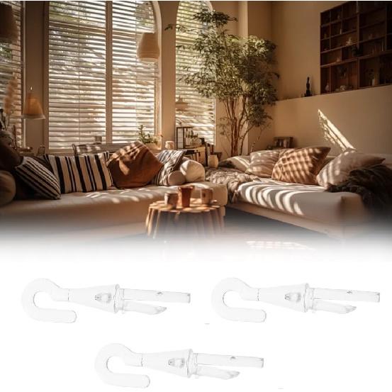 6 Pcs Shutter Turn Rod Head Blind Parts, Vertical Blind Wand Hook, Blinds Curtain Hooks, Blind Wand Replacement Hook Tip