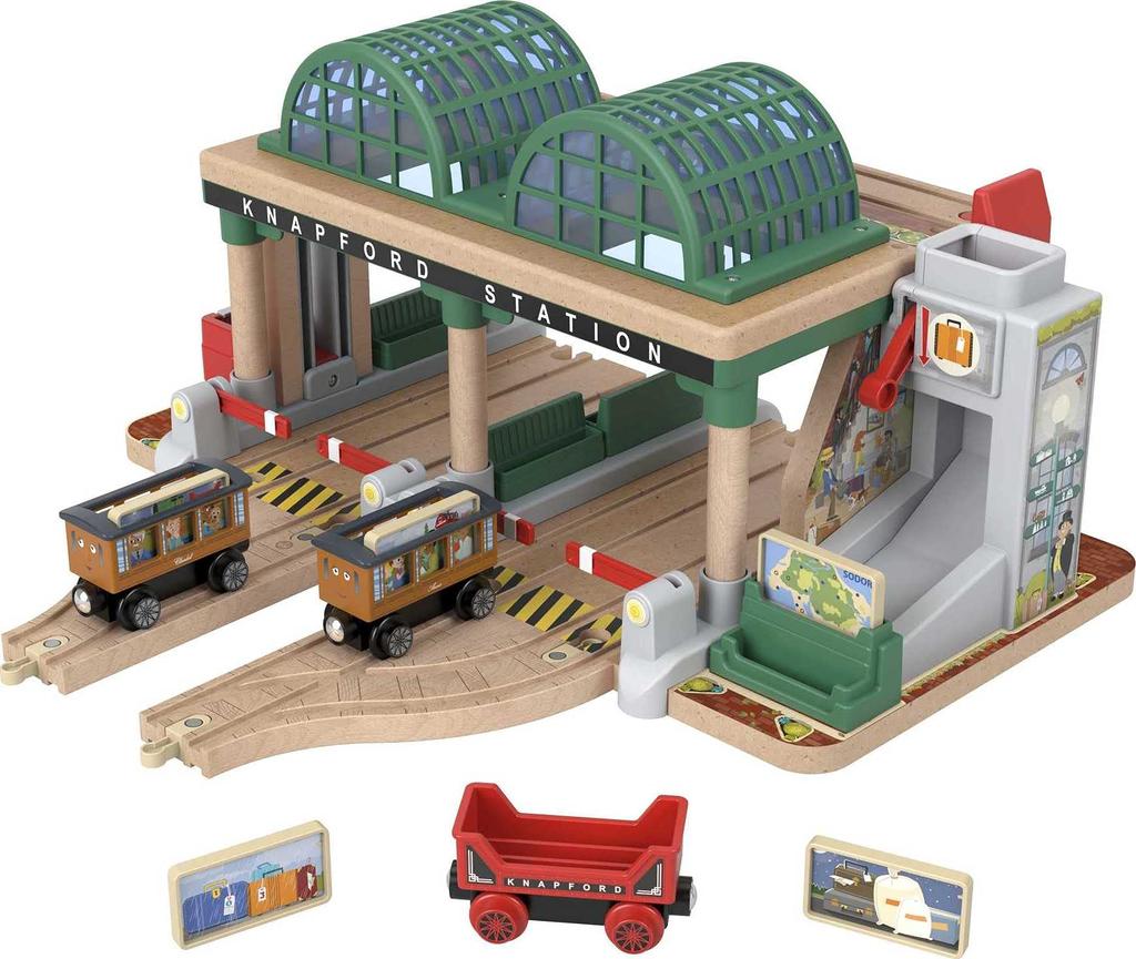 Thomas the Tank Engine Wooden Rail Series (Thomas) Annie and Clarabelle's Knapford Station (Ages 3 and Up) HBJ82
