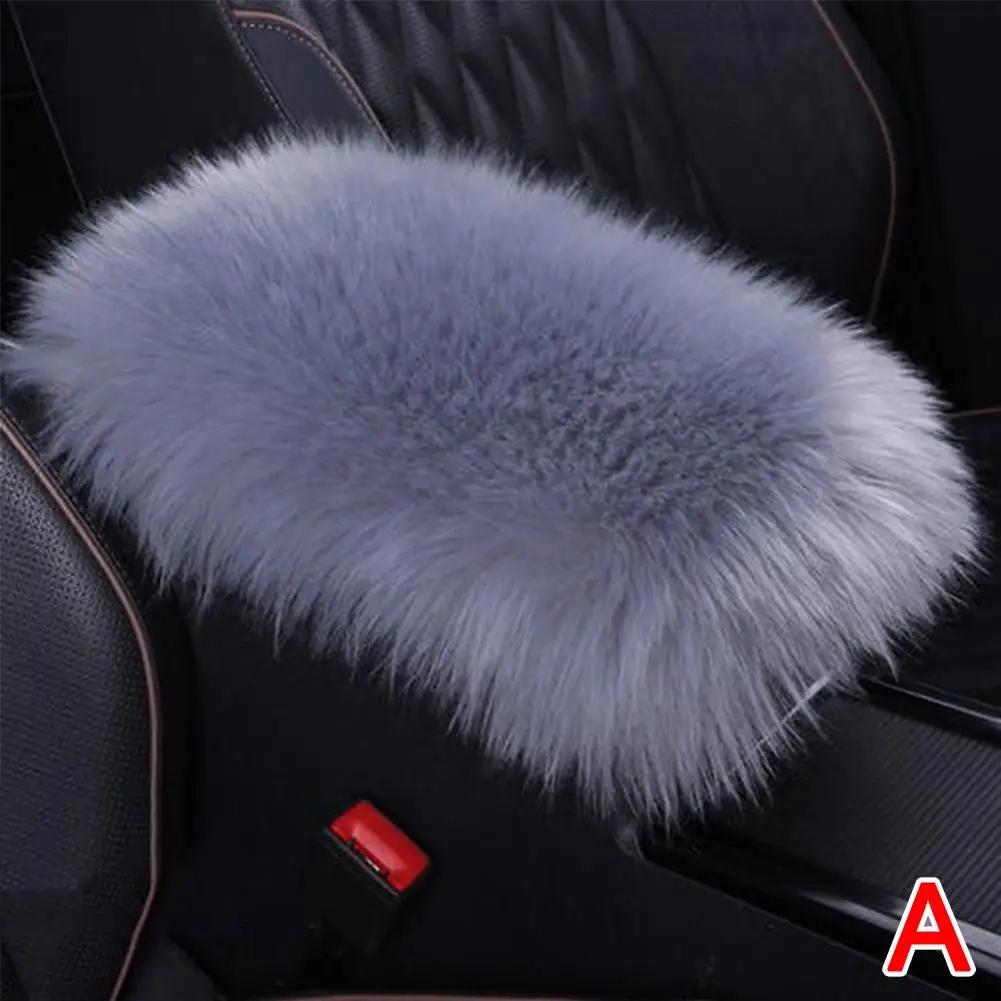 Cuscino Bracciolo Auto Inverno Peluche Ispessito Caldo Inverno Interno Cuscino Bracciolo Controllo Centrale Generale La Copertura S1O9