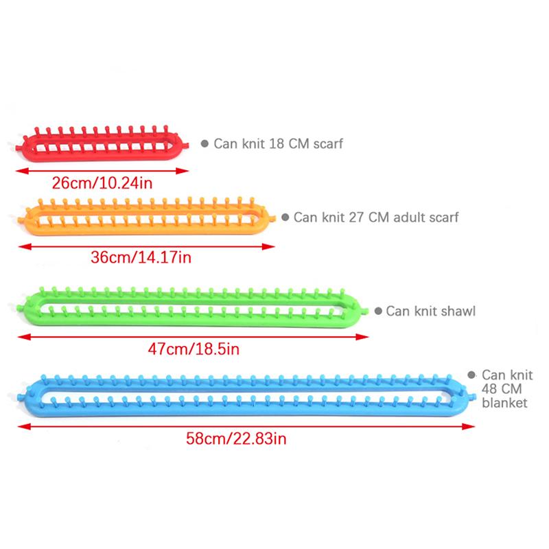 1 Set Rectangle Round Knitting Loom Weaving Scarf Sweater Hat Shawl Stitching