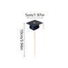 7pcs Hat Toothpick Party Supplies Doctor's Hat Cake Decoration Graduation Season Hat Insert Creative 5x10cm