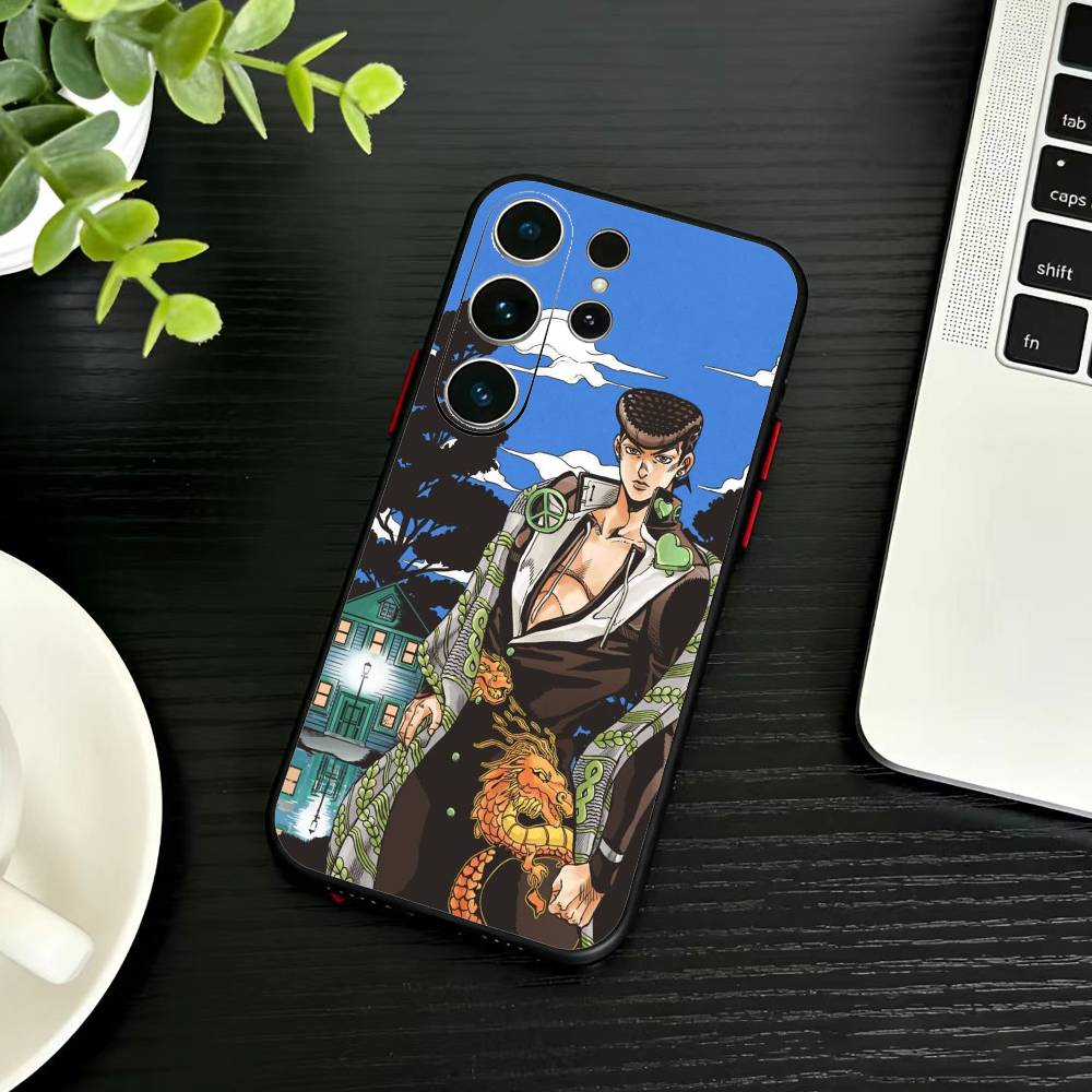 Anime Jojos Bizarres Adventures Phone Case For Samsung S26,S25,S24,S23,S22,S21,S20,Ultra,Plus,FE Black Soft Cover