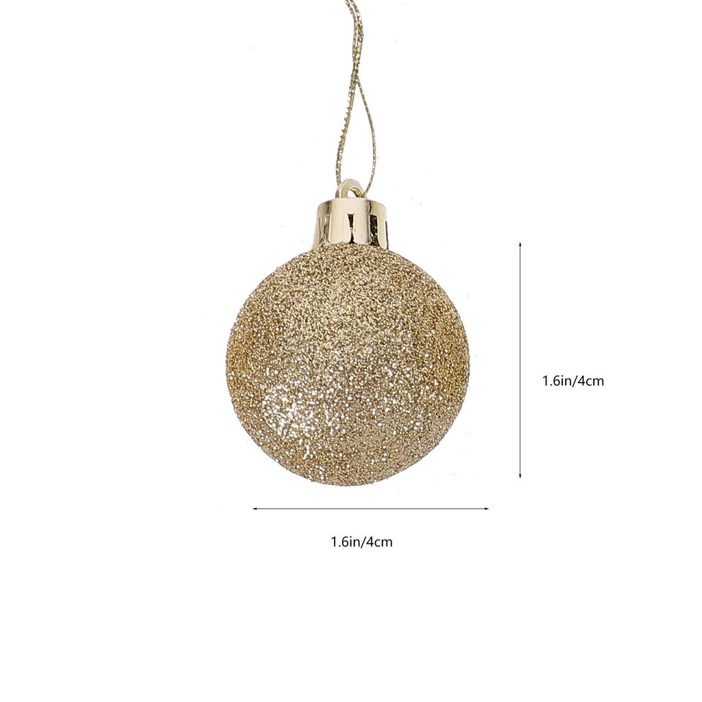 36Pcs Christmas Tree Ball Ornaments PVC Sparkling Finish Easy to Hang Xmas Party Supplies Decor Xmas Tree Balls