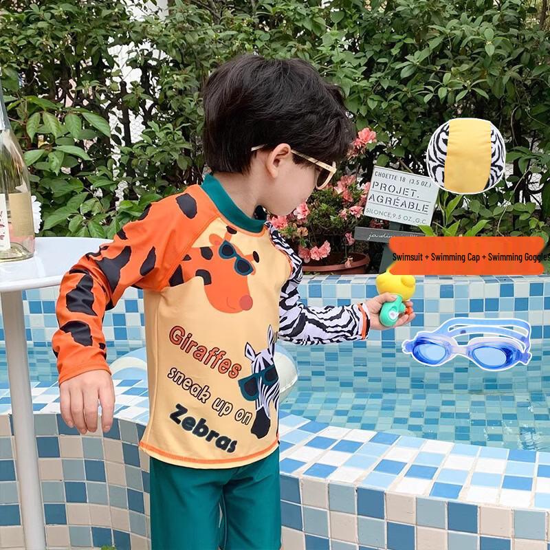 Kids  Cartoon Split Swimsuit Set