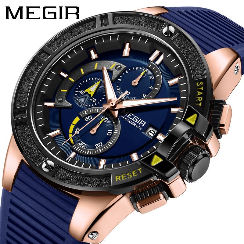 Herrenuhr, Mode Sport Multifunktions-Chronograph Quarz Uhr Herren 2095