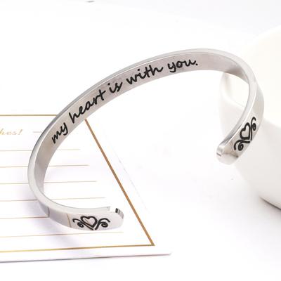 Bracelet Female Jewelry Concave Font Durable Wearing Convenience Titanium Steel Bracelet