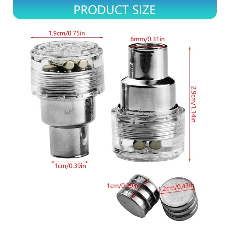 Motorcycle Electric Bike LED Valves Cap Waterproof Tire Accessories Improved Visibility LED Wheel Light