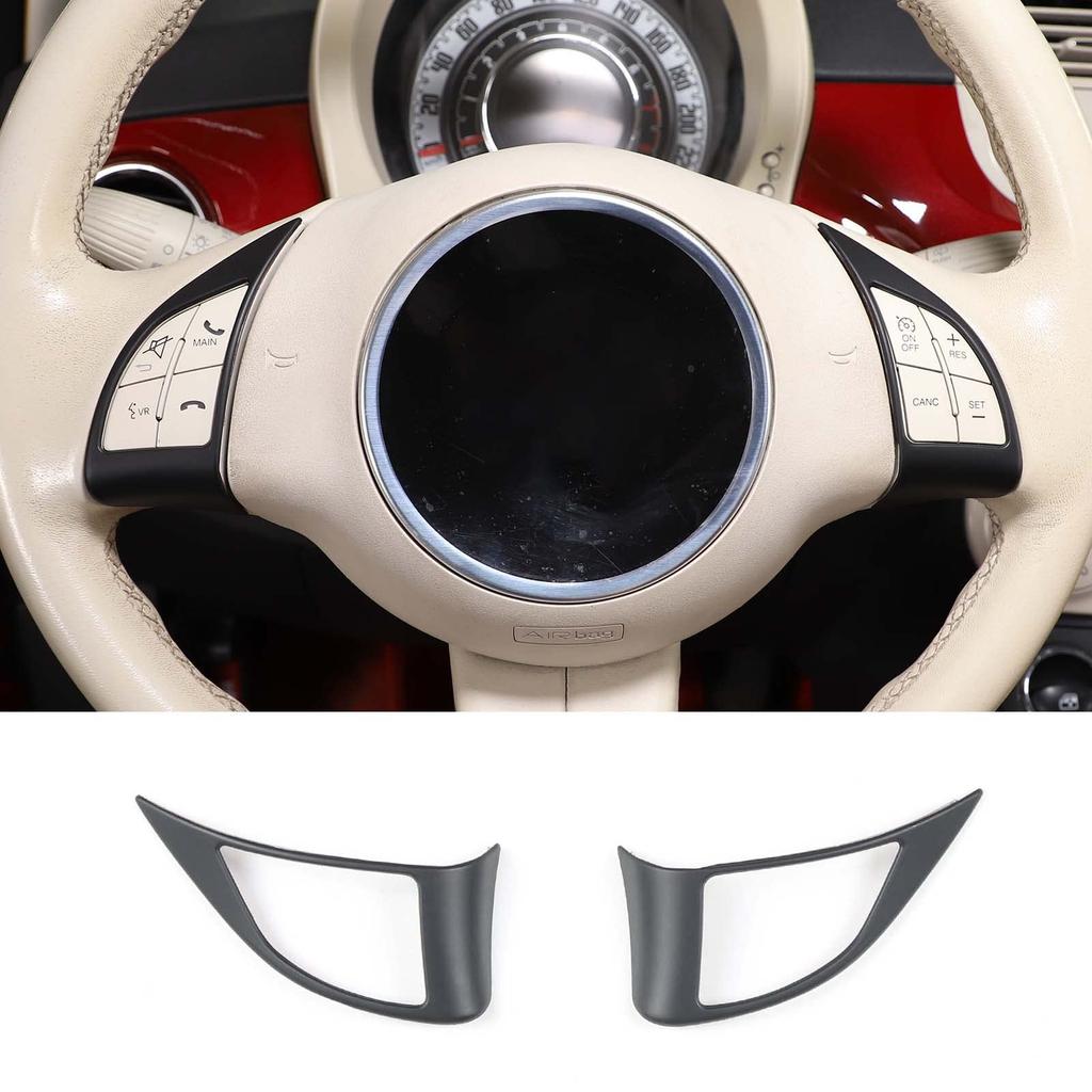 Sauicemy Compatible with Fiat 500 2010-2015 Steering Wheel Button Panel