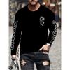 Semplice Stampa Longteng Autunno Moda Girocollo T-shirt a Maniche Lunghe da Uomo Top Outdoor Street Fashion Quotidiano Casual Comfort