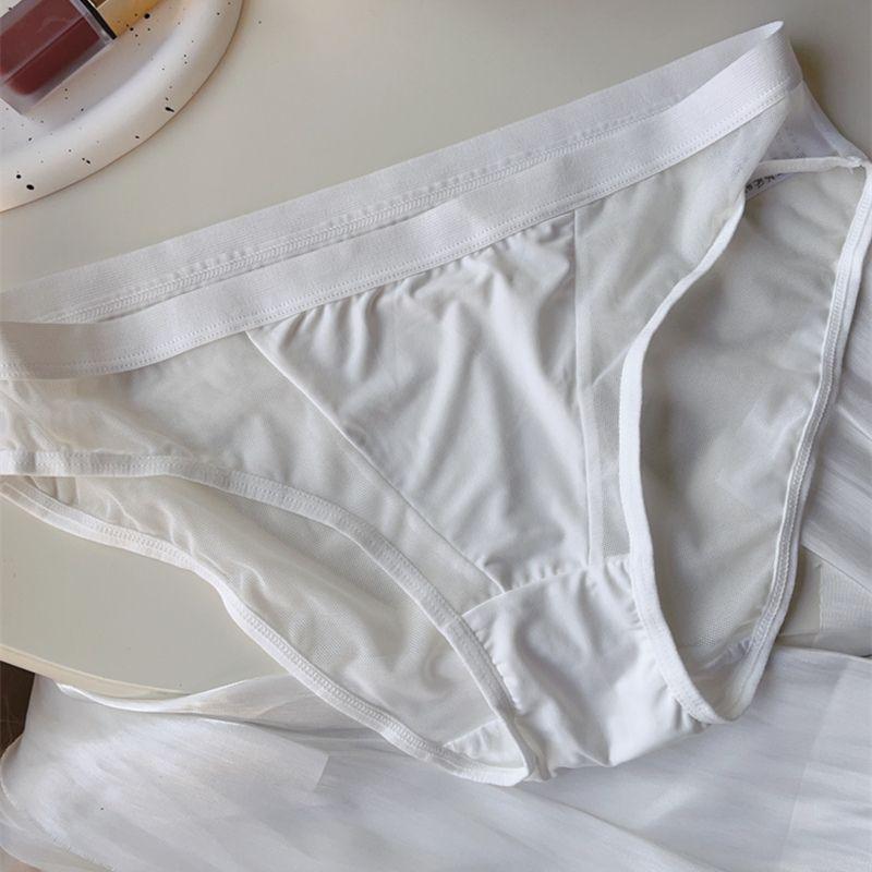 

Модный стиль Французская простота Однотонный Большой размер Вуаль Треугольные трусы Женские Спортивные Дышащие Тонкие Полная девушка мм 100.00кг White XL(50.00 kg-65.00 kg)