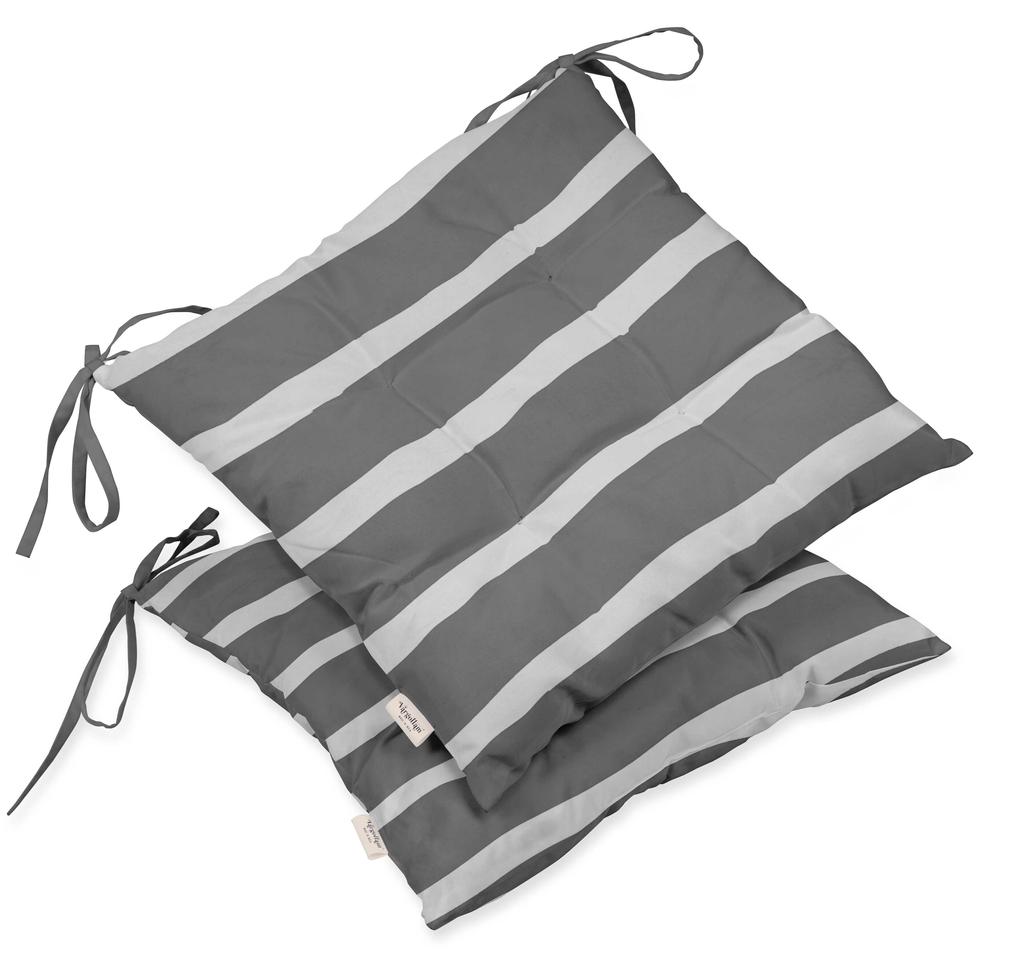 Vargottam Indoor Outdoor Tufted Printed Square Seat Patio Cushion Set Of 2 Water Resistant Patio Furniture Seat Cushion 19-inches, Brown |