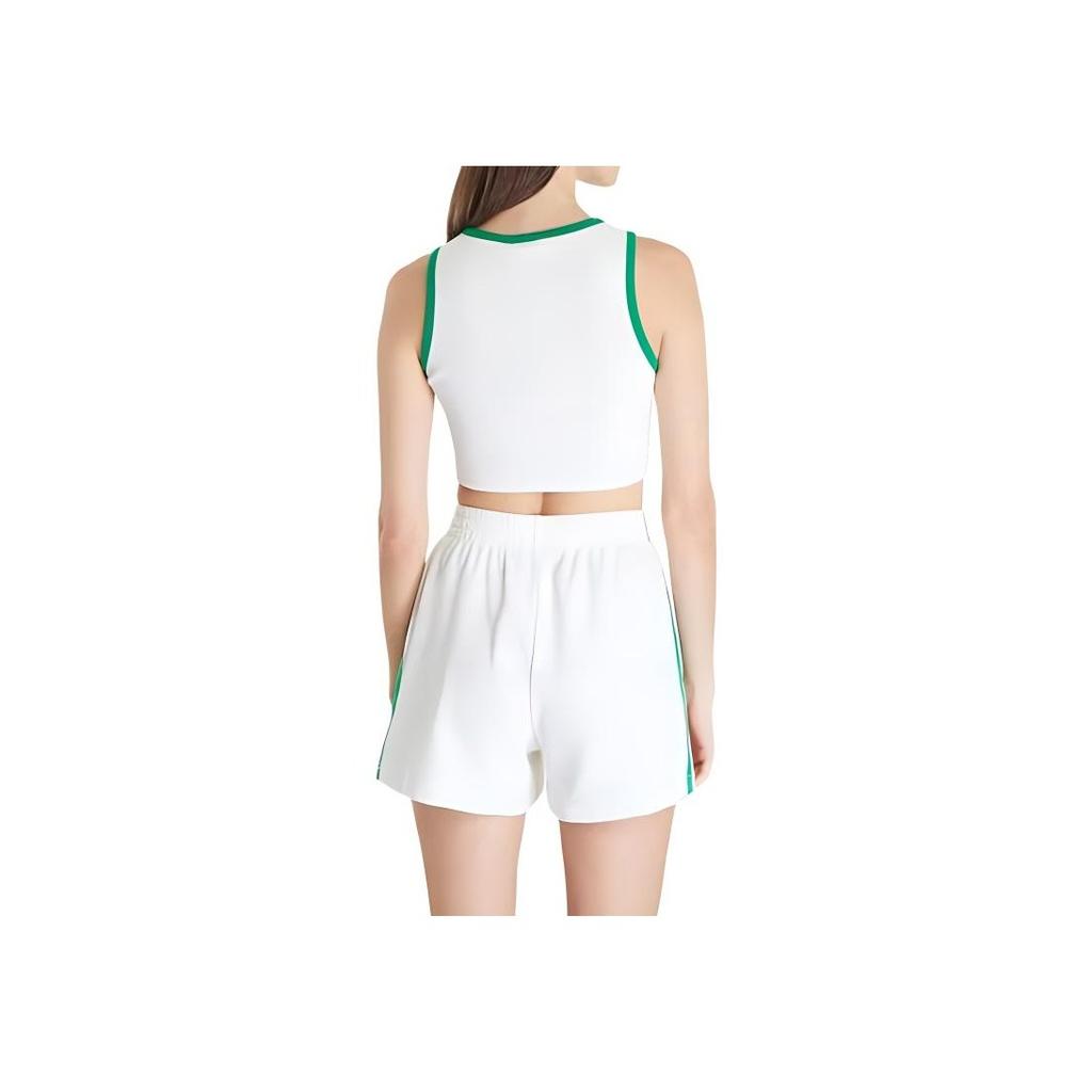 Adidas Originals Embroidered Logo Crop Tank Top Women Tops White JH0622