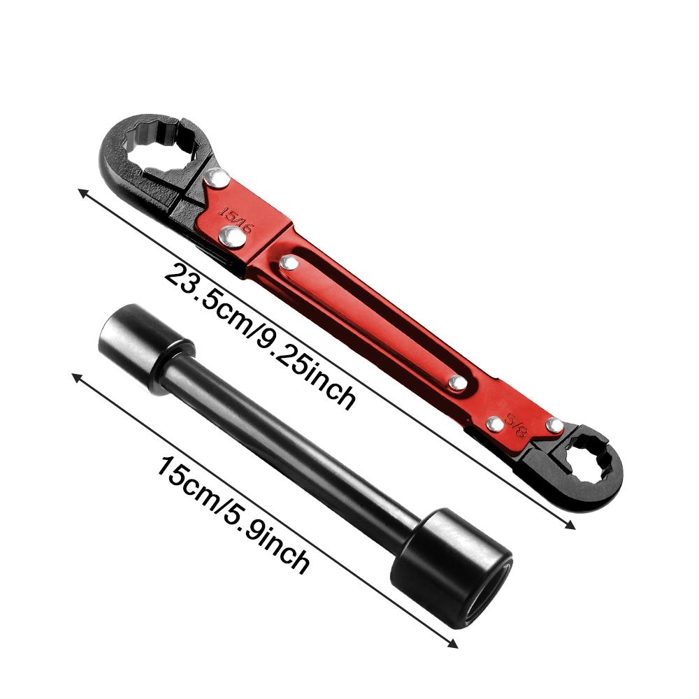 2 PCS Water Pipe Faucet Wrench Angle Stop Wrench Kit Double-Ended Pipe Wrench Household Sink Tap Spanner Removing Rings Tool