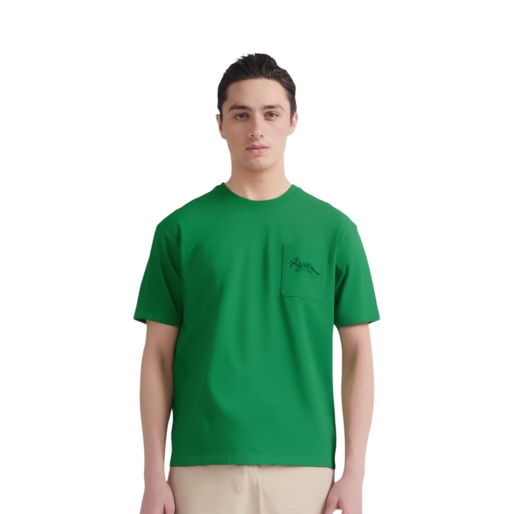 Li Ning Sports Trend Series Weekend Youth Printed Crew Neck Comfortable Breathable Loose Short Sleeve T-Shirt Unisex Tops Fresh-Green AHSU327-6