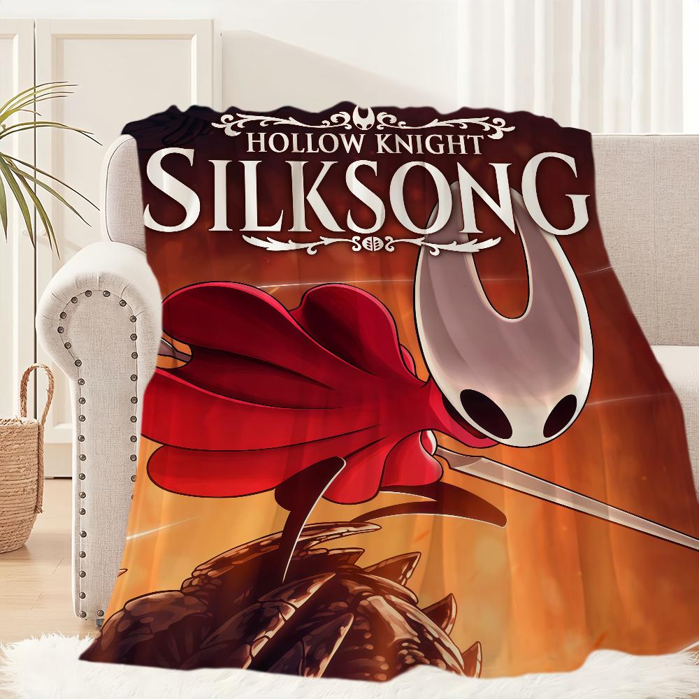 Game H-Hollow K-Knight Silksong Blanket Blanket for Couch Sofa Travel Home Picni Flannel Blanket Birthday Gift Warm Comfortable