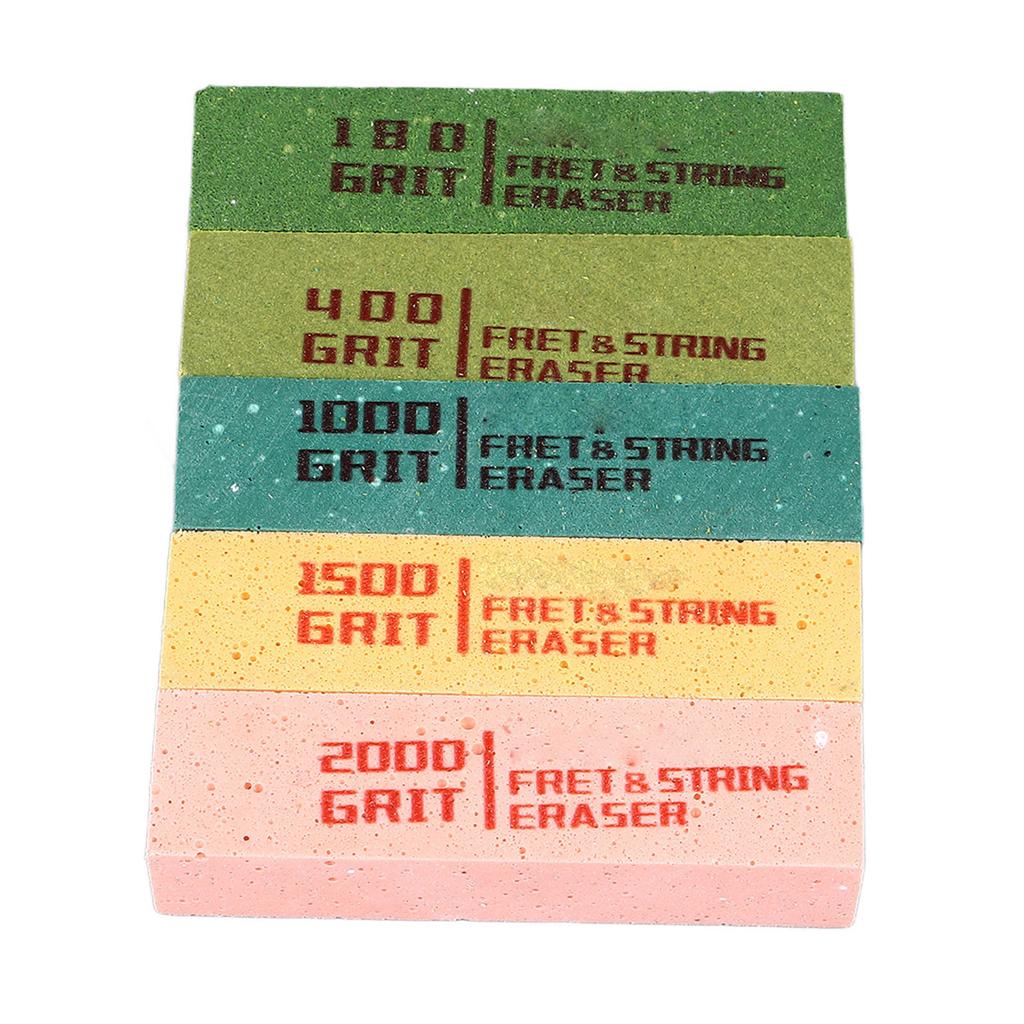 Guitar Fret Eraser String Rust Removal Polishing Cleaner Polish Tools Kit Set of 5