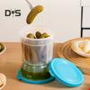 Hourglass Pickle Jar Pickle Juice Separator Food Grade BPA Free Leak Resistant Airtight Pickle Organizer Storage Jar