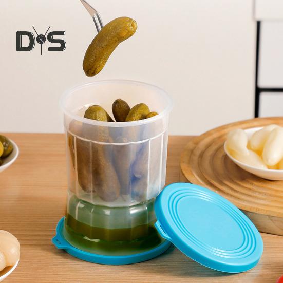 Hourglass Pickle Jar Pickle Juice Separator Food Grade BPA Free Leak Resistant Airtight Pickle Organizer Storage Jar
