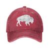 Bison Animal Lover Gifts Cowboy Hat Trucker Hat Baseball Hat Snapback Golf Hat Summer Hats Distresseded Buffalo Vintage