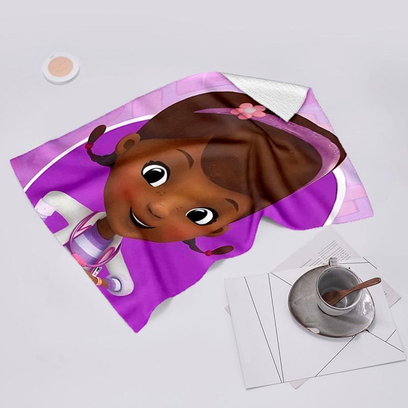 proof beach towel with Doc McStuffins pattern - soft,absorbent,quick-drying,machine washable - perfect for swimming,camping,bathing