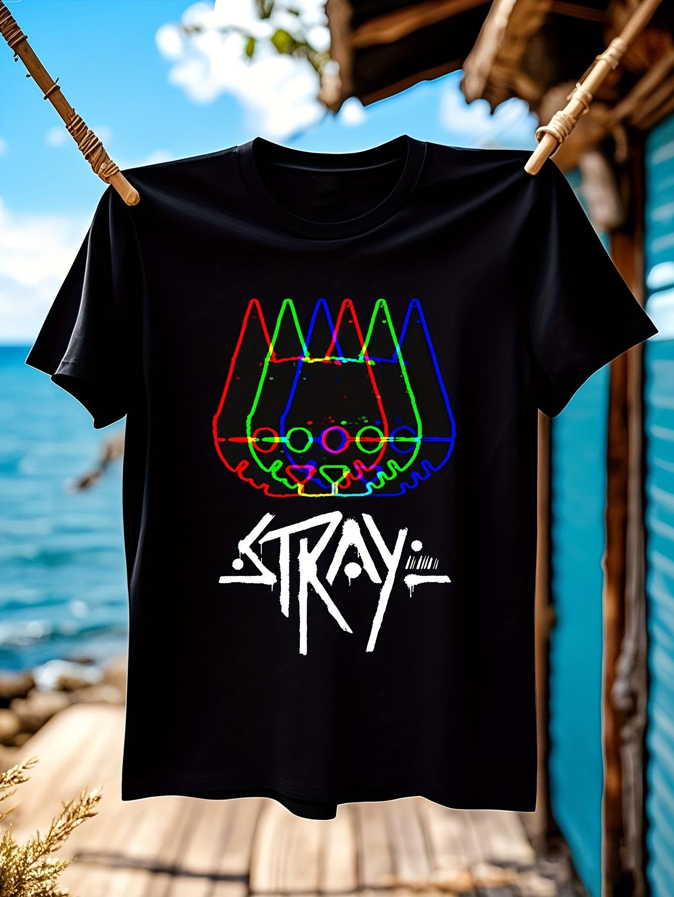 Stray Game Explore Cat Graphic Tshirt Graphic Tshirt - Bl... S