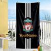 Liverpool Customize Your Name Beach Towel Soft Durable Quick-Dry Perfect for Traveling Yoga Camping and Swimming