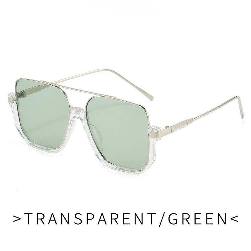 

Солнцезащитные очки в металлической оправе с двойным лучом и полуоправой для женщин, поляризованные солнцезащитные очки с большой оправой, персонализированные солнцезащитные очки в стиле ретро 56*17*147