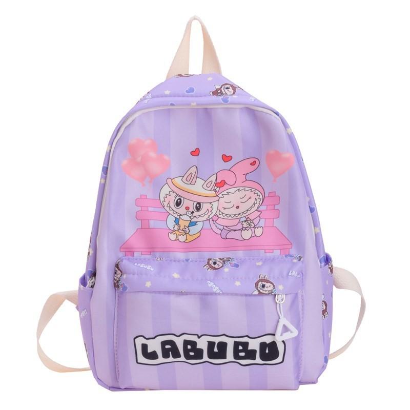 Cute Nylon Colorful Backpack For Kids With Air Cushion Straps Ideal For School Use