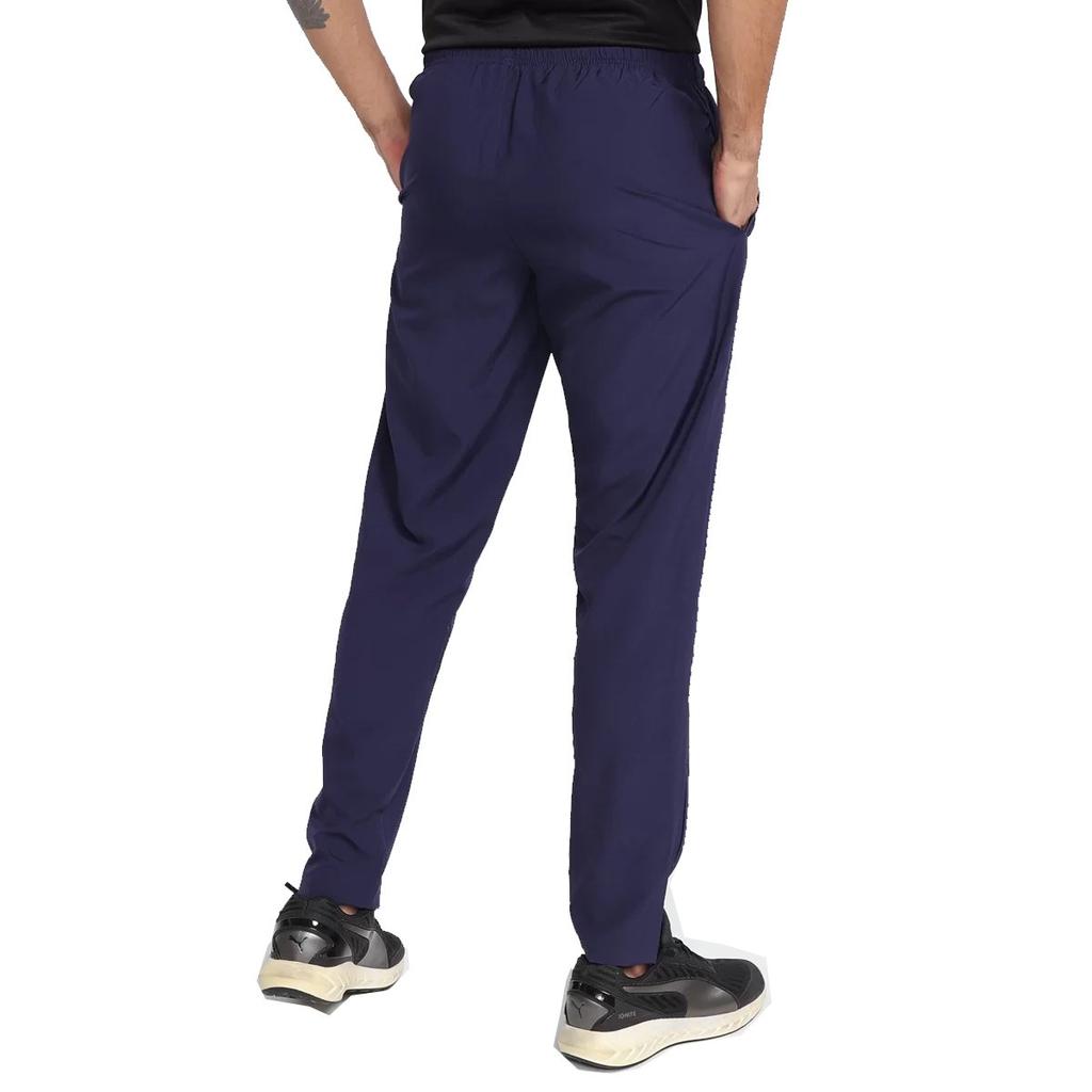 Puma Logo Print Elastic Waist Casual Pants Men Bottoms Blue 657327-06