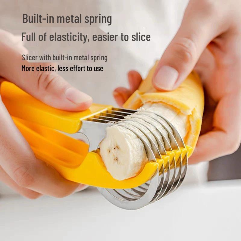 Creative Banana Slicer & Fruit Divider: Kitchenware for Daily Use, Perfect for Salads & Platters