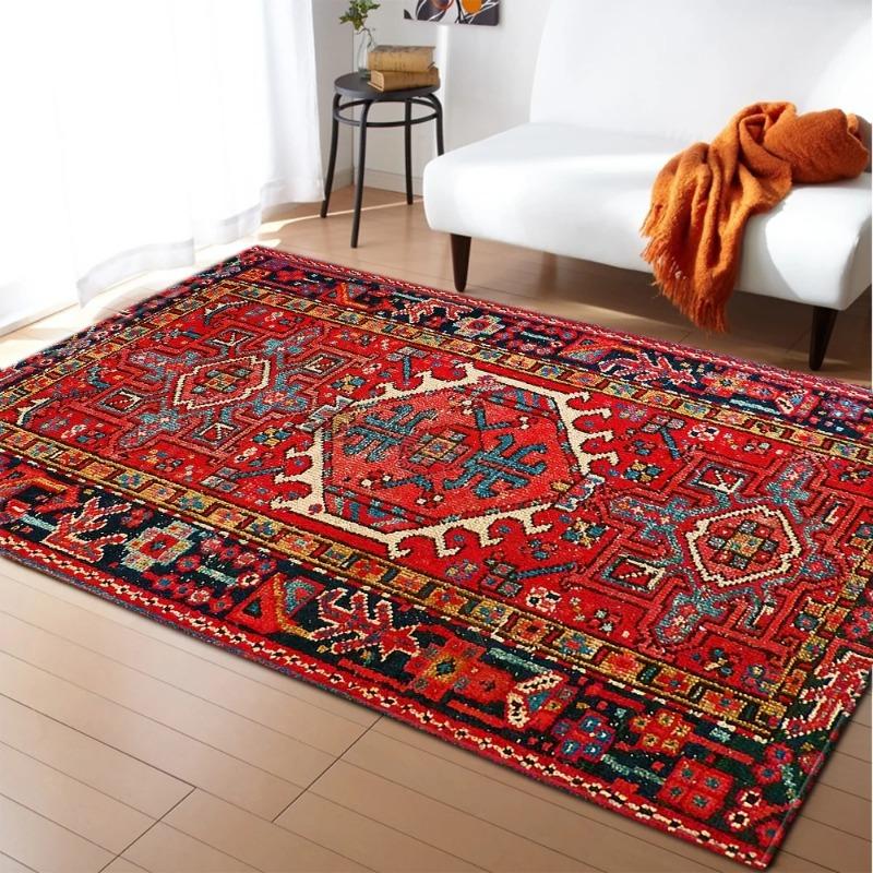 Persian Area Rug Abstract Flower Art Anti-Slip Carpet for Living Room Bedroom Kitchen Floor Mat Home Decor