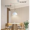 Nordic Creative Rocker Arm Pendant Light - Rotatable Walnut for Study, Kitchen, Bar.