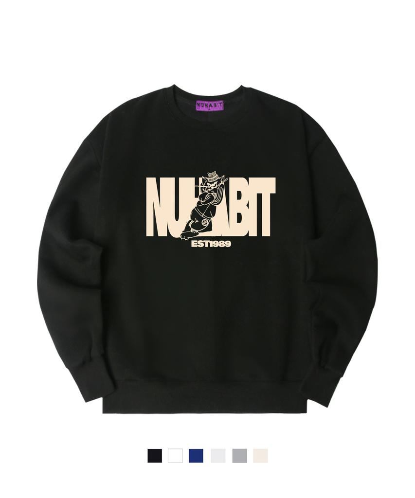 NUHABIT N/H University Oversized Fleece-Lined Sweatshirt (Som4-5Nh1331)