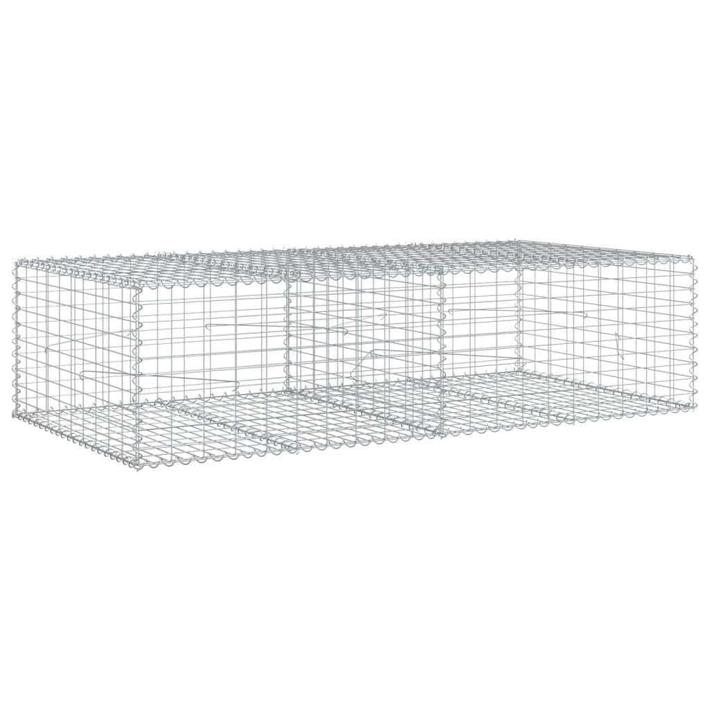 Gabion with Lid 200x100x50 Cm Galvanized Iron