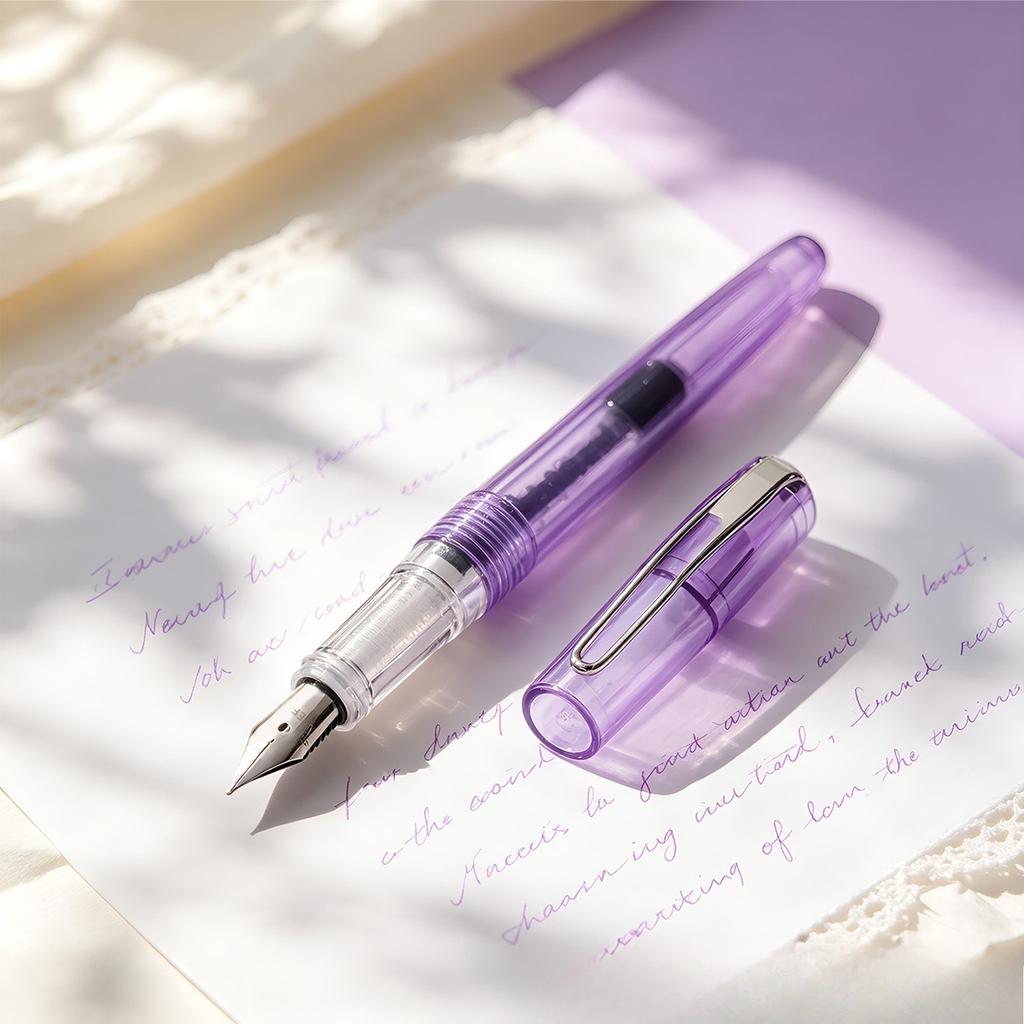BANMI Colorful Transparent Fountain Pen Multi-hued Ergonomic Writing Pen for Correct Posture Office School Supplies Stationery