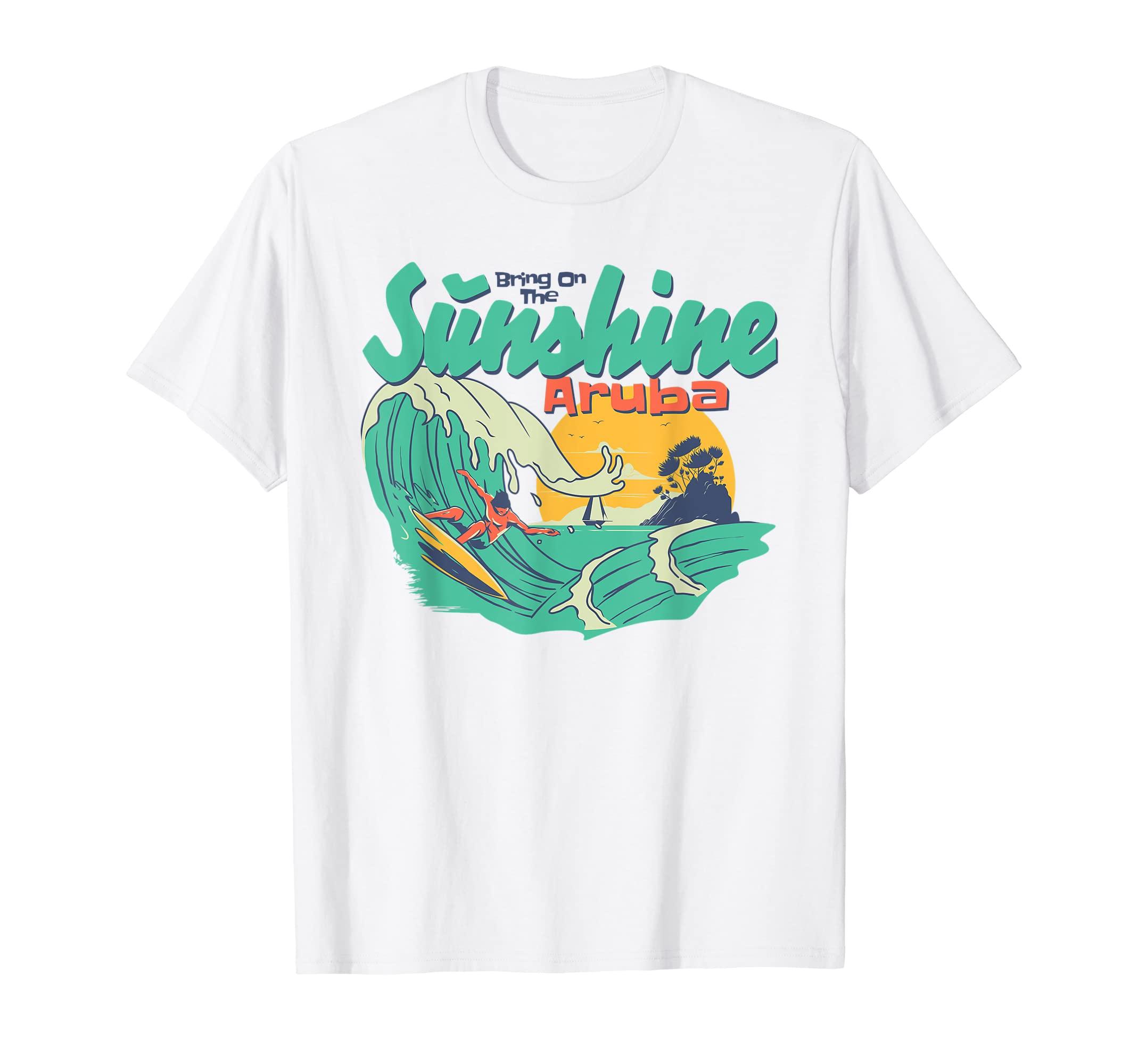 

Aruba Summertime Bling on the Sunshine Beach Wave T-Shirt