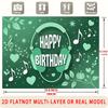 Party Backdrop Birthday Green Photo Booth Background Front Door Decor