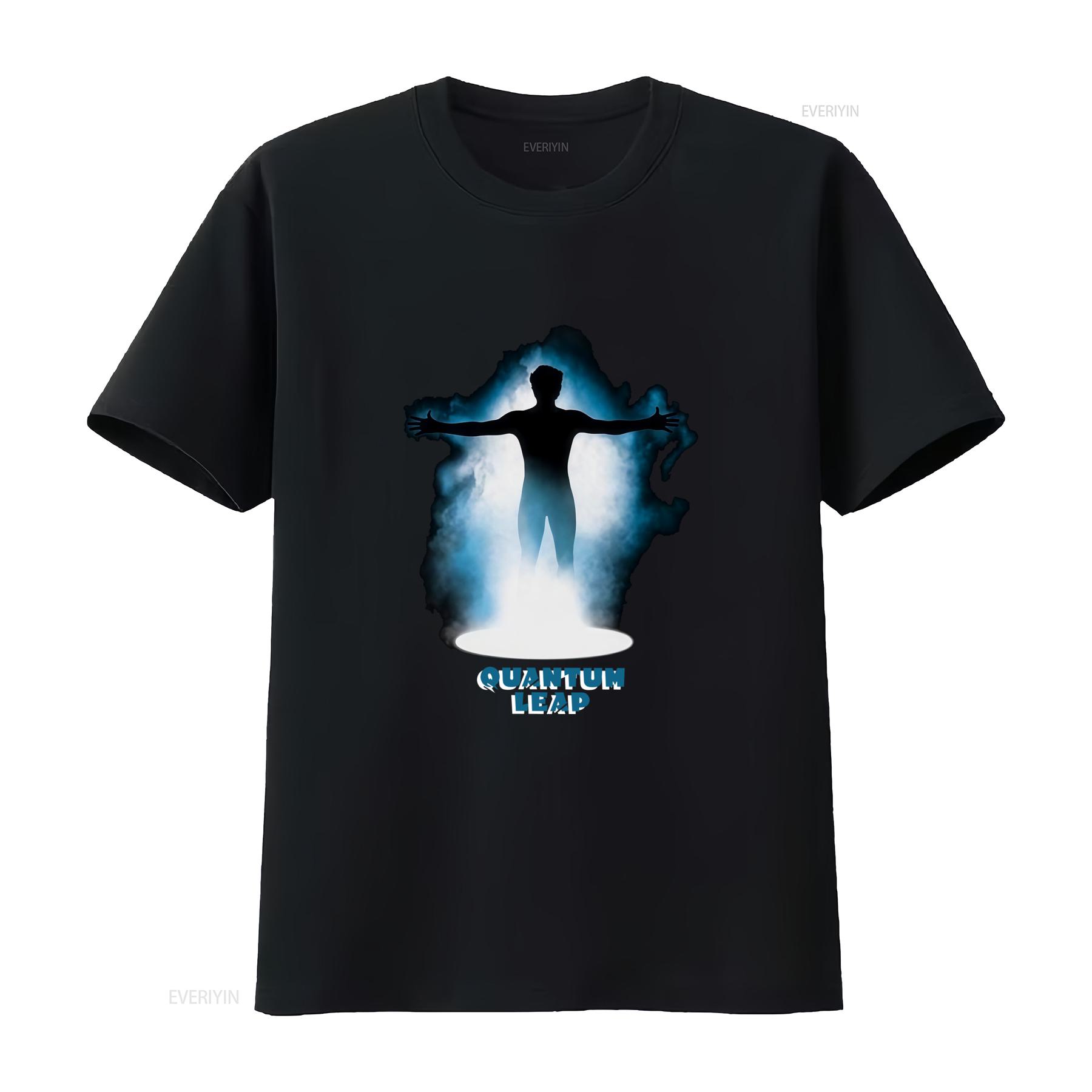 

Quantum Leap First Jump Licensed Sci Fi TV Time Travel Show Black T Shirt Print vintage Washed graphic fashion Unisex Stylish 4XL