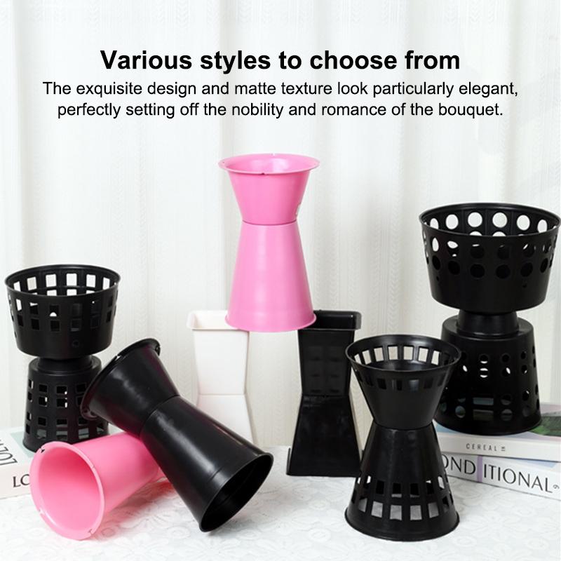 1Pcs Fixed Liner For Flower Arrangement Fixing Stand Packing Base Material Artificial Flowers Bouquet Plastic Bottom Fresh