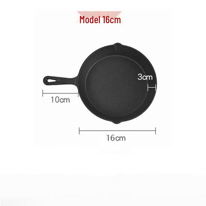 ZISIZ 20cm Cast Iron Frying Pans (Set of 2)