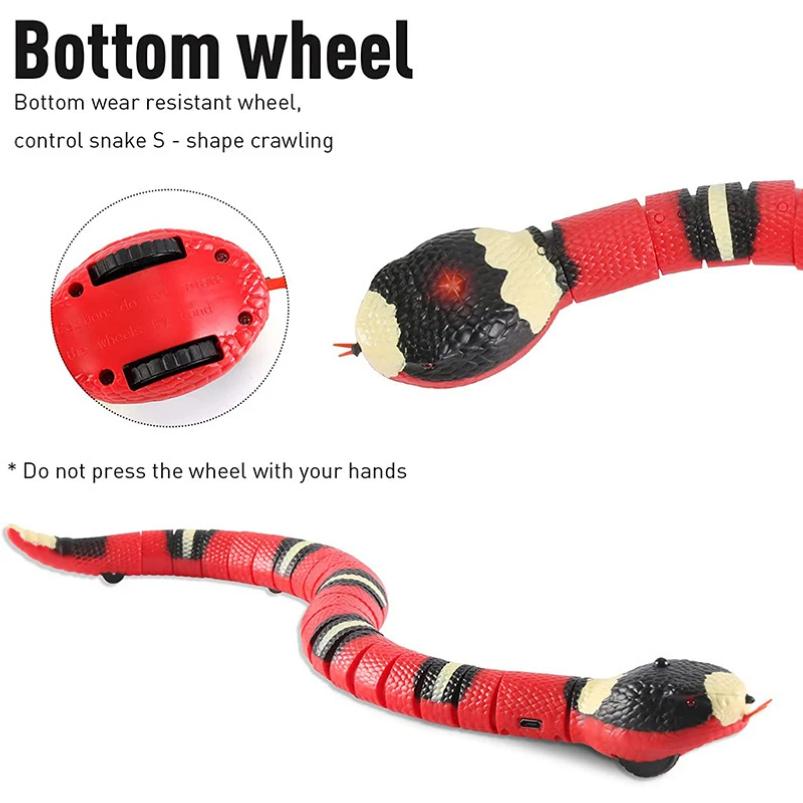 Automatic Cat Toys Interactive Smart Sensing Snake Teasetoys For Cats Usb Charging Cat Accessories For Pet Cats  Game Play To