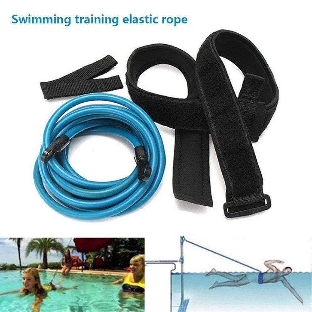 3m Adjustable Swim Training Elastic Belt Safe Swimming Training Rope Swimming Resistance Strength Training Equipment