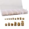300pcs Threaded Inserts M2 M2.5 M3 M4 M5 M6 1/4-20 Insert Nuts Brass Threaded Bushing